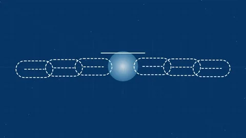 Minimalist blue background with abstract white dot animation for tech and c.. Stock Footage 344641818