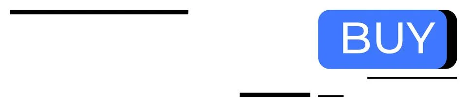 Minimalist Blue Buy Button for E-commerce and Online Shopping Interface Stockillustratie