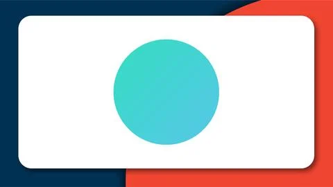 Minimalist Blue Circle on White Background Design. 스톡 일러스트