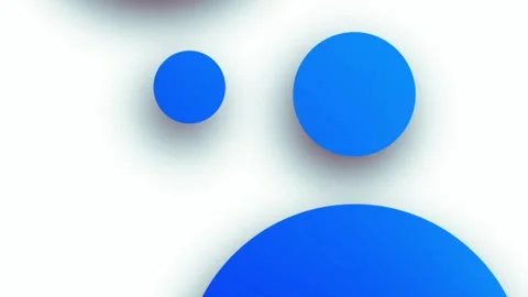 Minimalist Blue Circles with Soft Shadows on White Background Stock Footage 327477451