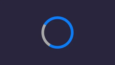 Minimalist Blue Circular Loading Indicator Stock Footage 332881919