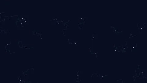 Minimalist Blue Digital Circuit Network Motion Background Stock Footage 336219347