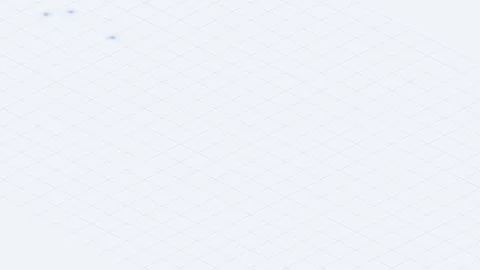 Minimalist blue dot pattern set against a clean white isometric grid background Video stock 335118263