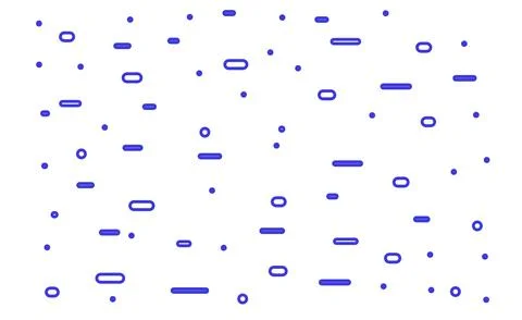 Minimalist blue geometric dash pattern, repeating dash and dot background, .. Stock Illustration