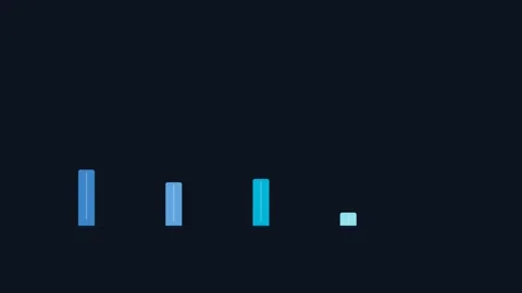 Minimalist blue glowing button icon centered on a deep dark background 库存影片 336262552