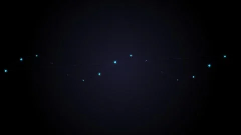 Minimalist blue glowing data nodes connected by thin lines on black backgroun Stock Footage 339617355