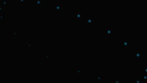 Minimalist blue glowing dots forming a subtle oval shape on black background Video stock 339617567
