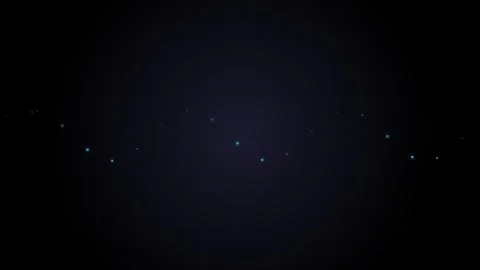 Minimalist blue glowing dots scattered across a dark black background Stock Footage 339617151