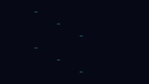 Minimalist blue glowing horizontal dashes against a stark solid black backg.. Stock Footage 336263270