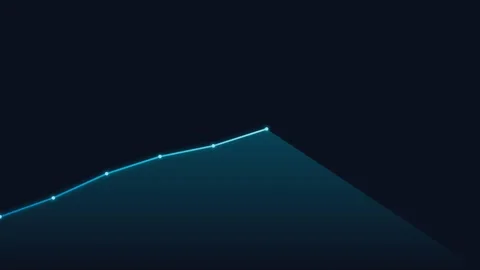 Minimalist blue glowing line segment on a deep dark blue gradient background Видео 336263581