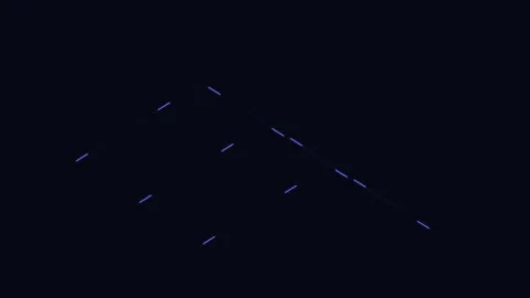 Minimalist blue glowing lines scattered across a deep black background field Stock-Footage 338309515
