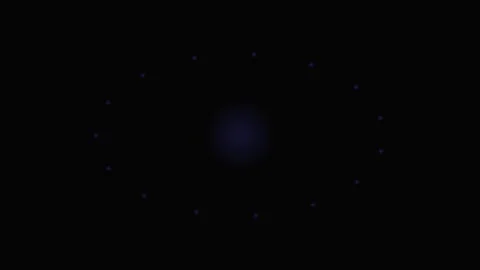 Minimalist blue glowing ring of small light particles on dark background Stock-Footage 339617373