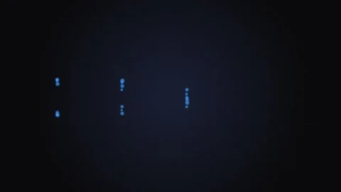 Minimalist blue glowing square outline against a deep dark background Stock Footage 339616642