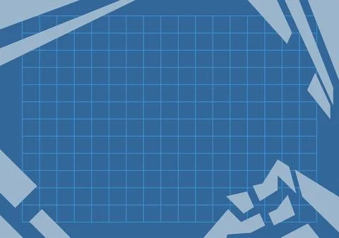 Minimalist blue grid frame with clean square lines and abstract geometric s.. 스톡 일러스트