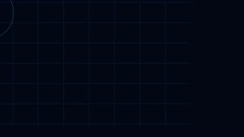 Minimalist blue grid lines intersecting on a deep solid black background Stock Footage 338311336