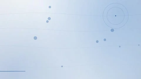 Minimalist Blue HUD Interface Elements Moving on Light Background Stock Footage 348062204