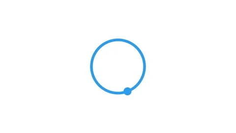 Minimalist blue loading spinner animation on white background, for web and, app Stock Footage 338189042