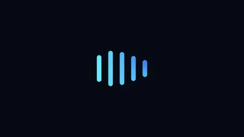 Minimalist Blue Soundwave Equalizer on Black Background 库存影片 343665272