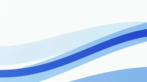Minimalist blue waves flow across the screen in a seamless loop Stock Footage 340957493