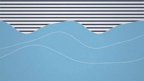 Minimalist blue waves roll gently in a seamless loop Stock Footage 342519305