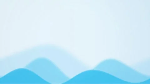 Minimalist blue waves undulate smoothly in a seamless loop Stock Footage 343115098