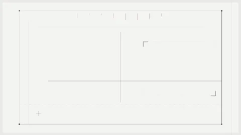 Minimalist Blueprint Wireframe Design Elements and Grid Lines on White Back.. Stock Footage 346660547