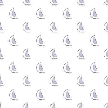 Minimalist boat sail seamless pattern creating texture Illustrazione stock