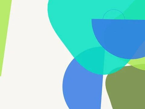 Minimalist boho abstract background with colorful geometric shapes and tran.. Stock Illustration