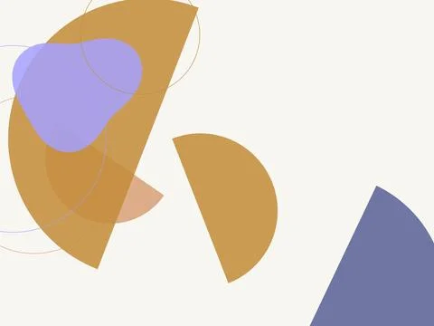 Minimalist boho abstract background with geometric shapes and earth tones o.. Stock Illustration