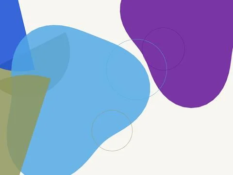 Minimalist Boho Abstract Background with Organic Shapes and Fluid Circles f.. Stock Illustration