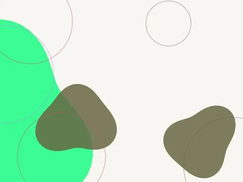 Minimalist Boho Abstract Background with Organic Blobs and Pastel Circles Stockillustratie