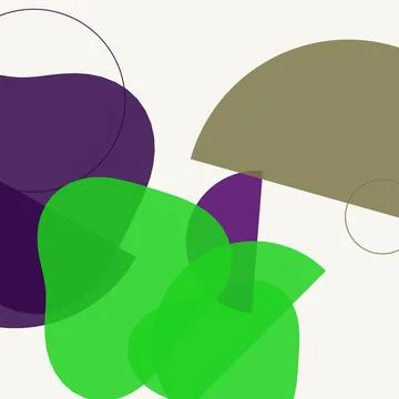 Minimalist Boho Abstract Background with Organic Fluid Shapes and Geometric.. Stock Illustration