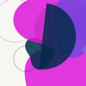 Minimalist Boho Abstract Background with Organic Purple and Magenta Geometr.. Stock Illustration