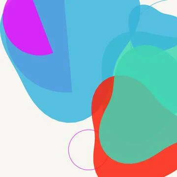 Minimalist Boho Abstract Background with Overlapping Colorful Organic Shape.. イラスト素材
