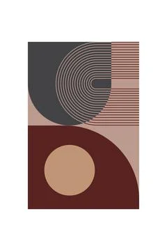 Minimalist Boho Arch Shape Wall Poster Ilustración de archivo