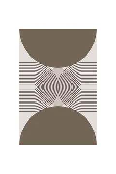 Minimalist Boho Arch Shape Wall Poster イラスト素材