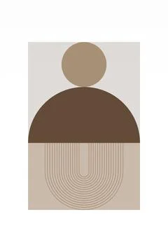 Minimalist Boho Arch Shape Wall Poster Stock Illustration