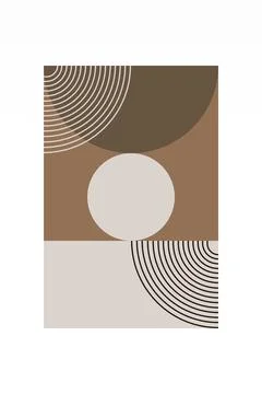 Minimalist Boho Arch Shape Wall Poster Stock Illustration
