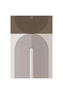 Minimalist Boho Arch Shape Wall Poster イラスト素材