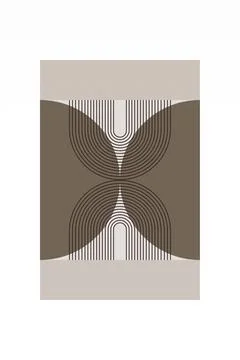 Minimalist Boho Arch Shape Wall Poster Stock Illustration