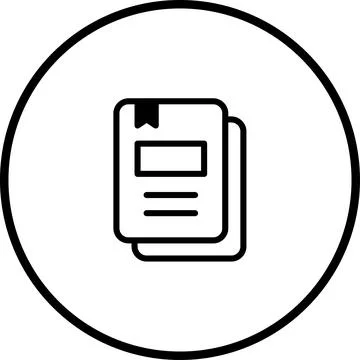 Minimalist book icon representing knowledge, education and information reso.. Stock Illustration