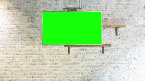 Minimalist Bookshelf and Screen Background for Stock Video Stock Footage 155866652