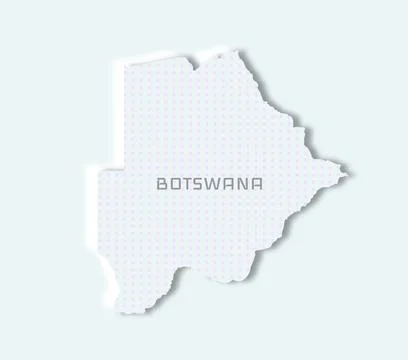 Minimalist Botswana map Stock Illustration