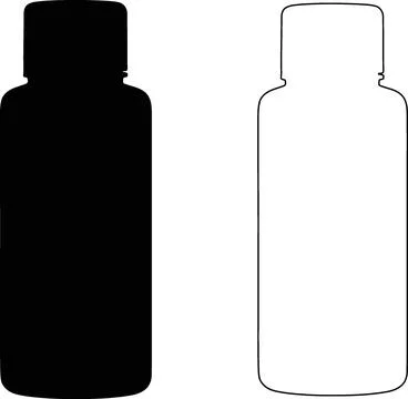 Minimalist bottle and dropper vector Stock Illustration