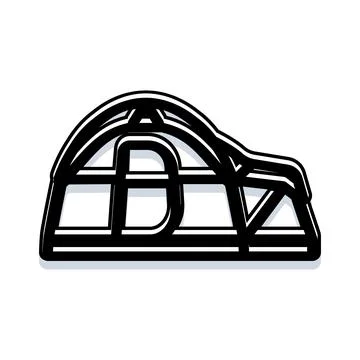 Minimalist bridge structure logo icon design Ilustración de archivo