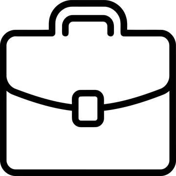 Minimalist Briefcase Icon Vector Illustration Representing Professional Bus.. Illustrazione stock