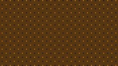 Minimalist brown background pattern with small black and orange polka dots .. イラスト素材