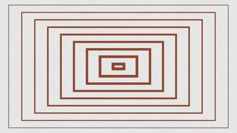 Minimalist Brown Rectangular Shape Tunnel Illusion Geometric Art Background Stock Footage 318657725