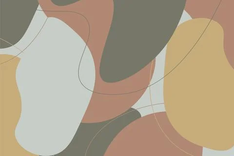 Minimalist brushes elements shape background. Stock Illustration