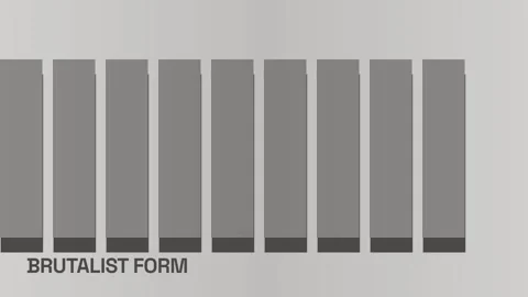 Minimalist Brutalist Bar Graph Illustrating Declining Data Trend or Corpora.. Stock Footage 336805950